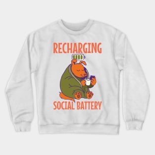 Recharging social battery Crewneck Sweatshirt